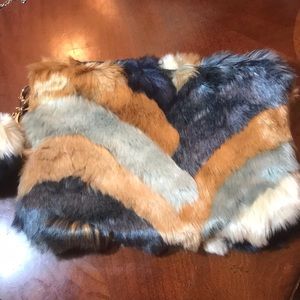 FAUX FUR PURSE